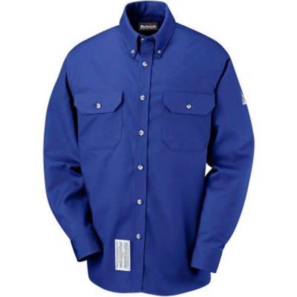 Vf Imagewear EXCEL FR® ComforTouch® FR Dress Uniform Shirt SLU2, Royal Blue, Size M Long SLU2RBLNM